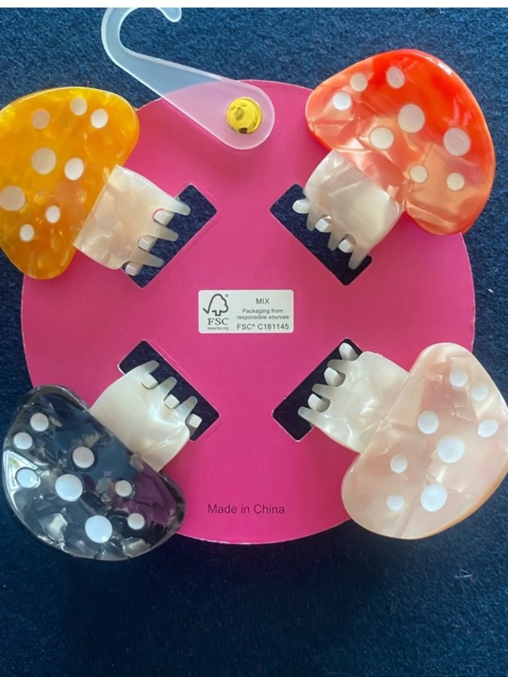 Sunday State Mushroom Hair Clips - Red, Yellow, Pink, Black🍄fun for all ages!!!!